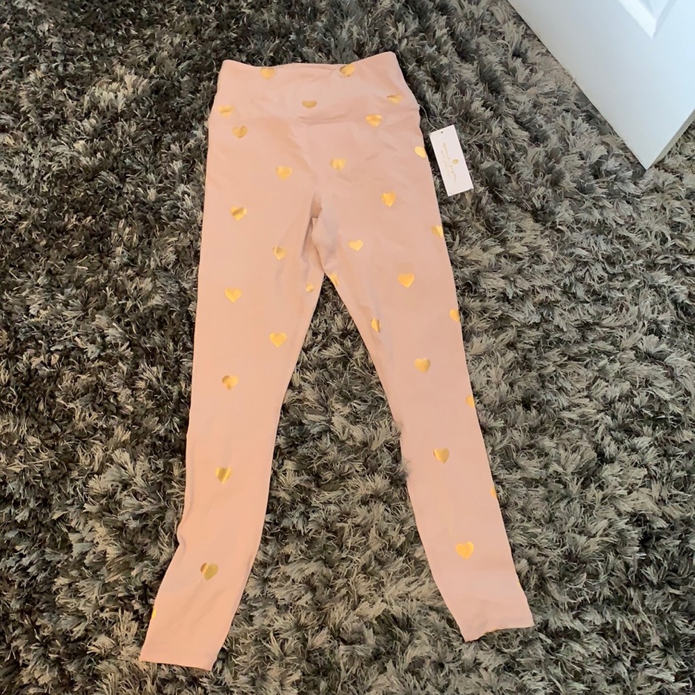 Spiritual Gangster Gold Heart Leggings